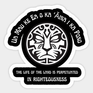 Logo Version: The life of the land is perpetuated in righteousness Sticker